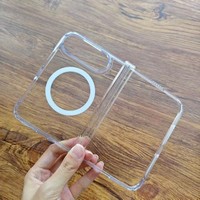 Étui de téléphone pliable magnétique transparent anti-chute pour iPhone 18 DUO Fold, coque arrière transparente