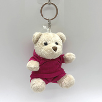 Fabricant de porte-clés en peluche personnalisé Anime porte-clés en peluche sac décoration mignon ours en peluche poupée avec vêtements amovibles