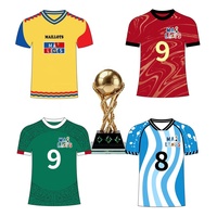 Amerikanische Nationalmannschaft Fußballtrikots Fan-Set Mexiko Farbige Fußballtrikots 2026 Bedruckt Kurzarm Atmungsaktiv Schnelltrocknend