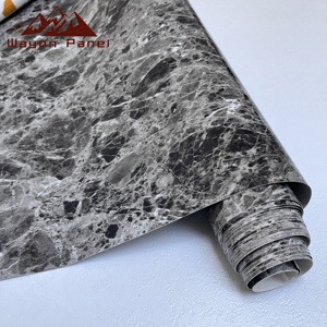 Papier peint 3D moderne à effet marbre Wayon-Papier de revêtement mural adhésif imperméable-Convient aux cuisines et aux salles de bain - Product Image 1