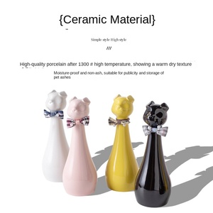 Guci Keramik Mewah Modern Buatan Tangan yang Tahan Lama untuk Abu Jenazah Kucing & Anjing, Guci Kremasi Ramah Lingkungan dengan Perawatan Pasca Kematian - Product Image 4