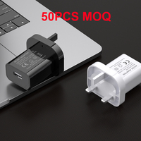 Cargador de Pared con Certificación UKCA, Enchufe del Reino Unido, Tipo Eléctrico 5V 1A, Cable Micro USB Único, OTP, OVP, Adaptador de Viaje para Teléfono Móvil, Lámpara LED
