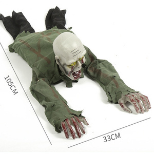 <span class=keywords><strong>Fantasma</strong></span> de escalada calva para Halloween, <span class=keywords><strong>ojos</strong></span> parpadeantes, luz eléctrica para gatear, Control de sonido, decoración de zombi, utillaje de Terror - Product Image 2