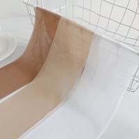 Chaussettes hautes d'été transparentes et respirantes pour femme, en soie douce de qualité supérieure, avec bande de maintien et bout renforcé