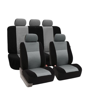 Coprisedile in poliestere traspirante di lusso blu e nero coprisedile in pelle per auto - Product Image 1
