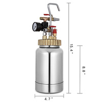 Système de pulvérisation de peinture pneumatique avec réservoir sous pression, pistolet à air comprimé, tuyau de transfert de liquide, 2,0 L, OEM