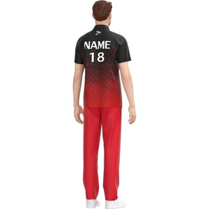 ชุดกีฬาขายดี ชุดออกกำลังกายแบบซับลิเมชั่น แห้งเร็ว เสื้อแทรคสูท เสื้อยืดกีฬา ดีไซน์เสื้อทีมคริกเก็ต - Product Image 6