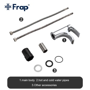 Frap-<span class=keywords><strong>grifo</strong></span> <span class=keywords><strong>monomando</strong></span> de latón cromado para <span class=keywords><strong>lavabo</strong></span>, grifería de alta calidad para cocina, baño, F1069 - Product Image 5