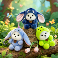 En gros, Nouveau design Porte-clés en peluche pour enfants, jouet câlin format paume, figurine ours, idéal pour cadeaux