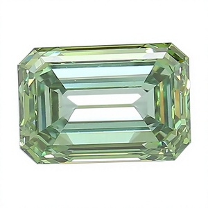 DADA BHAVANI GEMS CO 224 Diamante Cultivado en Laboratorio de 1.00 Quilates, Corte Esmeralda, Verde Intenso, Certificado IGI, para Joyería - Product Image 1