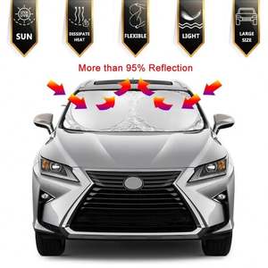 Pare-soleil pliable pour l'intérieur de la voiture, anti-UV, pare-soleil pour pare-brise, protection contre le soleil, parasol, couverture de pare-brise automobile, accessoires automobiles - Product Image 2