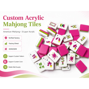 Juego de Mahjong Acrílico con Diseño Floral Romántico Personalizado, Regalo para Amantes del Mahjong - Product Image 4