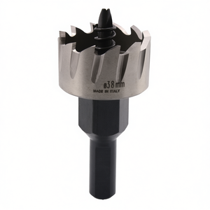 Scie cloche HSS 38 mm fabriquée en Italie pour le perçage du métal et du bois - Product Image 2