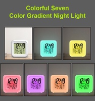 Réveil numérique LED électronique pour enfants à 7 couleurs changeantes, personnalisable OEM/ODM, en ABS, idéal pour un anniversaire