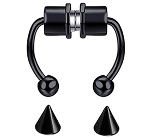 Anneau en acier au titane Anneau de <span class=keywords><strong>faux</strong></span> nez magnétique Anneau de nez non perforé pour femme - Product Image 5