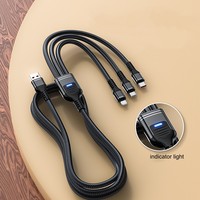 Nouveauté - Câble USB 3 en 1 à charge rapide 6A PD - Conducteur en cuivre pur - Longueur 1,2 m - Téléphones mobiles IOS Vivo Oppo - Imprimantes - Ordinateurs