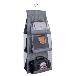 Large Capacity 6-Grid Hanging Closet Organizer Non-Woven Fabric + PVC Waterproof and Dustproof Bag <b>Storage</b> - Product Image 1