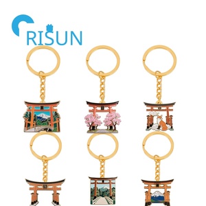 Fábrica Japón Santuario Cultura Llavero Joyería Llavero Personalizado <span class=keywords><strong>Japon</strong></span>és Rojo Shinto Torii Puerta Colgante Encantos Llavero Recuerdo - Product Image 1