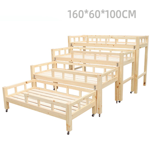 Meubles pour bébé <span class=keywords><strong>Lit</strong></span> push-pull à pieds carrés <span class=keywords><strong>Lit</strong></span> pour jardin d'enfants <span class=keywords><strong>Lit</strong></span> en <span class=keywords><strong>bois</strong></span> massif en <span class=keywords><strong>bois</strong></span> de chêne - Product Image 2