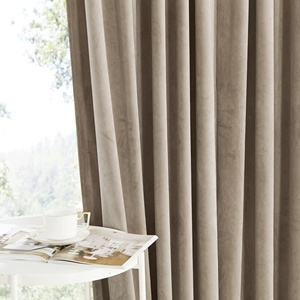 Nhung màn rèm cửa cho phòng ngủ & phòng khách mềm thẫm màu cách nhiệt màn trong phong cách Châu Âu - Product Image 2