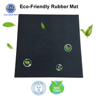 LINYI QUEEN Gymnastik boden Gummi matte 1000mm x 1000mm Logo gedruckt Judo Fitness geräte Boden matte billige Turnhalle Bodenschutz matte