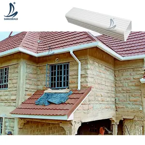 越南别墅建筑材料房屋屋顶雨水排水系统PVC排水沟和落水管
