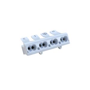 ケーブルクランプ付きミニ4ポール真鍮プッシュワイヤーコネクタ - Product Image 1