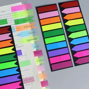 Marque-pages autocollants en PET imperméables, notes adhésives en plastique avec languettes fléchées, indicateurs de page faciles à utiliser - Product Image 3