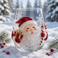 Tasse à thé en verre résistant à la chaleur, fabriquée en usine depuis 41 ans, en verre borosilicate de haute qualité, mug à café, nouveau design arbre de Noël, capacité 300 ml