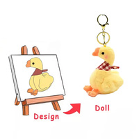 Porte-clés personnalisés en peluche douce, jouets en coton et en tissu en forme d'animaux, cadeau promotionnel, fabricant