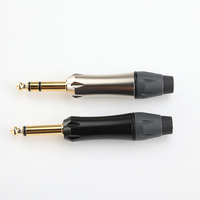 OEM Coloré Pistolet Nickel Noir Audio 1/4 6.35mm Mono Stéréo Prise Adaptateur Connecteur Prise Jack pour Guitare Audio Haut-Parleur