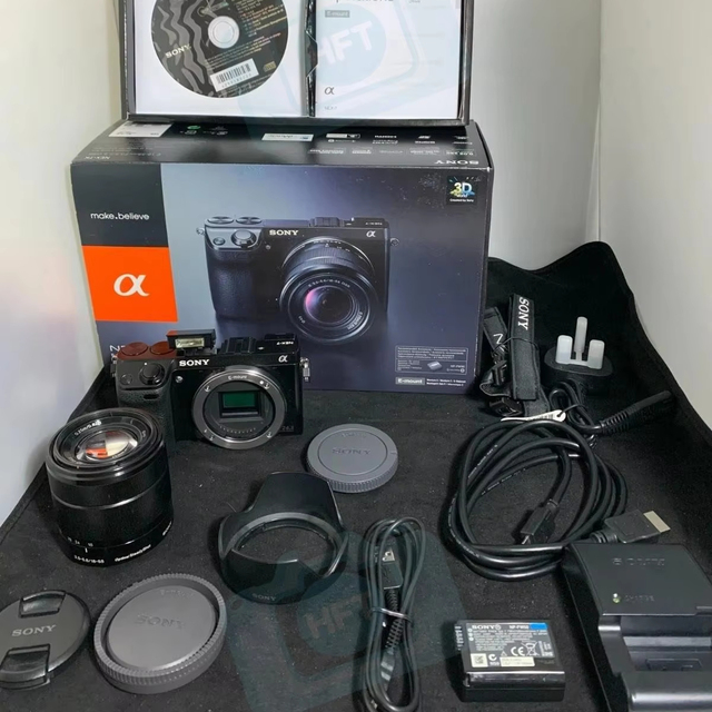 HFT Professional NEX-7 Full-frame CMOS 18-55mm Zoom Lens Mirrorless Camera with Glass and Full HD Video SD Card Wholesale
