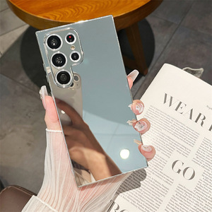 Coque de téléphone miroir de maquillage électro-plaqué tendance pour filles et femmes, étuis en PU antichoc pour <span class=keywords><strong>Samsung</strong></span> <span class=keywords><strong>S23</strong></span> <span class=keywords><strong>Plus</strong></span> S25 S24 Ultra - Product Image 5