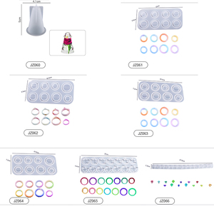 Tốt Bán 16mm17mm18mm Đa Dạng Hình Dạng Vòng Nhựa Nghệ Thuật Nguồn Cung Cấp Silicone Khuôn Mẫu Cho Nhựa Phổ Thông Trang Trí Hộ Gia Đình - Product Image 3