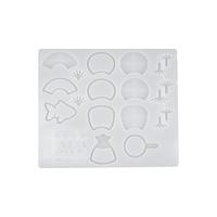 Moule en silicone B63875 pour résine époxy, motif poisson rouge, éventail rond, shaker à sable mouvant, pour la création de bijoux et d'objets artisanaux DIY