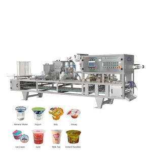 Macchina automatica per il riempimento e la sigillatura della gelatina macchina per la sigillatura della tazza di plastica macchina per la sigillatura del riempimento del succo