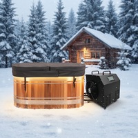 Vente en gros usine : Baignoires de trempage à froid modernes en acier inoxydable et en bois, de qualité spa, avec refroidisseur Wi-Fi