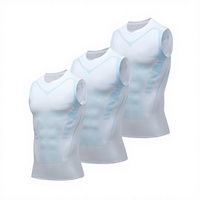 Lot de 3 débardeurs de compression respirants à séchage rapide pour hommes – Idéal pour le sport et l'entraînement – Couche de base athlétique sans manches
