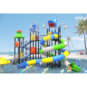 Aire de jeux <span class=keywords><strong>aquatique</strong></span> extérieure Splash Pad Sprinkler Floor Water Park Equipment Slides for Kids Play - Product Image 3