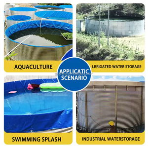 Réservoir d'eau agricole en acier galvanisé ondulé de 500 m³ avec sac PVC pour l'irrigation et la récupération des eaux de pluie - Product Image 2