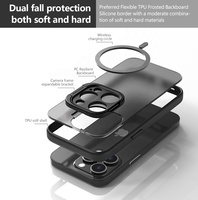 Étui magnétique étanche antichoc en TPU pour PC, design de luxe avec chargement sans fil, protection de l'appareil photo et support pour 15/14 Pro Max