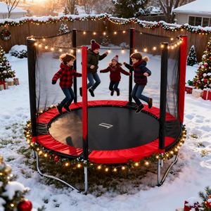 Ensemble de <span class=keywords><strong>trampoline</strong></span> d'extérieur de haute qualité avec panier de basket-ball intégré pour des jeux familiaux amusants et actifs - Product Image 6