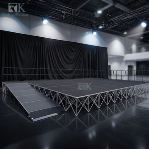 Seguridad para Escenarios al Aire Libre con Barandillas, Cajas de Transporte Móviles, Decoración para Eventos, Escenario - Product Image 1