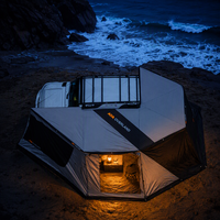 Auvent ADA Overland 270 degrés, imperméable, avec éclairage LED, pare-soleil autoportant pour camion, SUV, camping en plein air