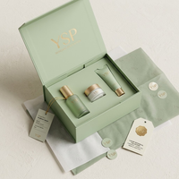 Ensemble d'emballages de luxe sur mesure pour soins de la peau, blanc, avec fermeture magnétique, boîte rigide pliable et insert