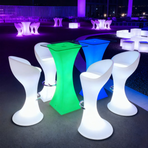 Mesa de bar con luces LED modernas que cambian de Color, muebles de hierro con luces impermeables para el hogar, el hotel, el supermercado, el parque y el Club - Product Image 2