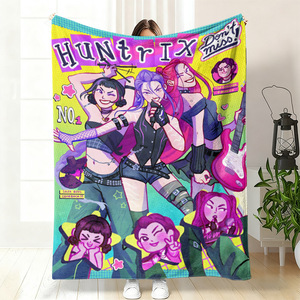 Nouvelle couverture en flanelle personnalisée, motif anime KPOP chasseur de démons, pour la sieste, utilisable toute l'année - Product Image 3