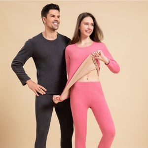 Nouvelle <span class=keywords><strong>sous</strong></span>-vêtement chaude pour <span class=keywords><strong>homme</strong></span> avec velours épais et <span class=keywords><strong>grande</strong></span> <span class=keywords><strong>taille</strong></span> pour femme, ensemble chaud vêtements et pantalon pour l'automne - Product Image 1