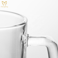 Chope à bière en verre incassable, 360ml, 10oz, Logo personnalisé