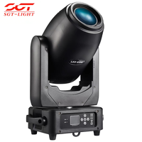 Projecteur LED 3-en-1 à tête mobile 300W avec zoom, faisceau, spot et wash, 17 canaux, DMX RDM, effet d'atomisation indépendant, gobos fixes pour club et soirée
